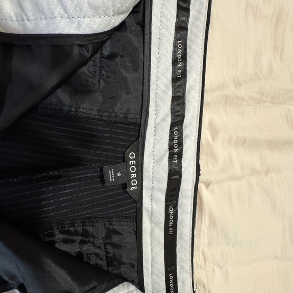 George Black Pinstripe Trousers - Picture 6 of 6